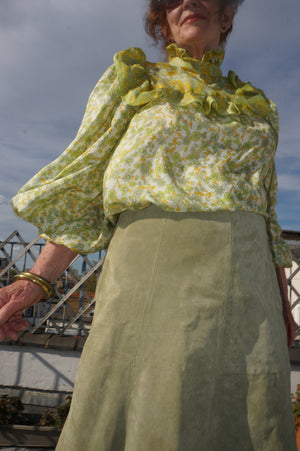 Green Floral Masala Blouse