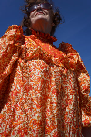 Pure Silk Orange Chintz Masala