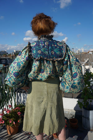 Indigo Blue Silk Masala Blouse