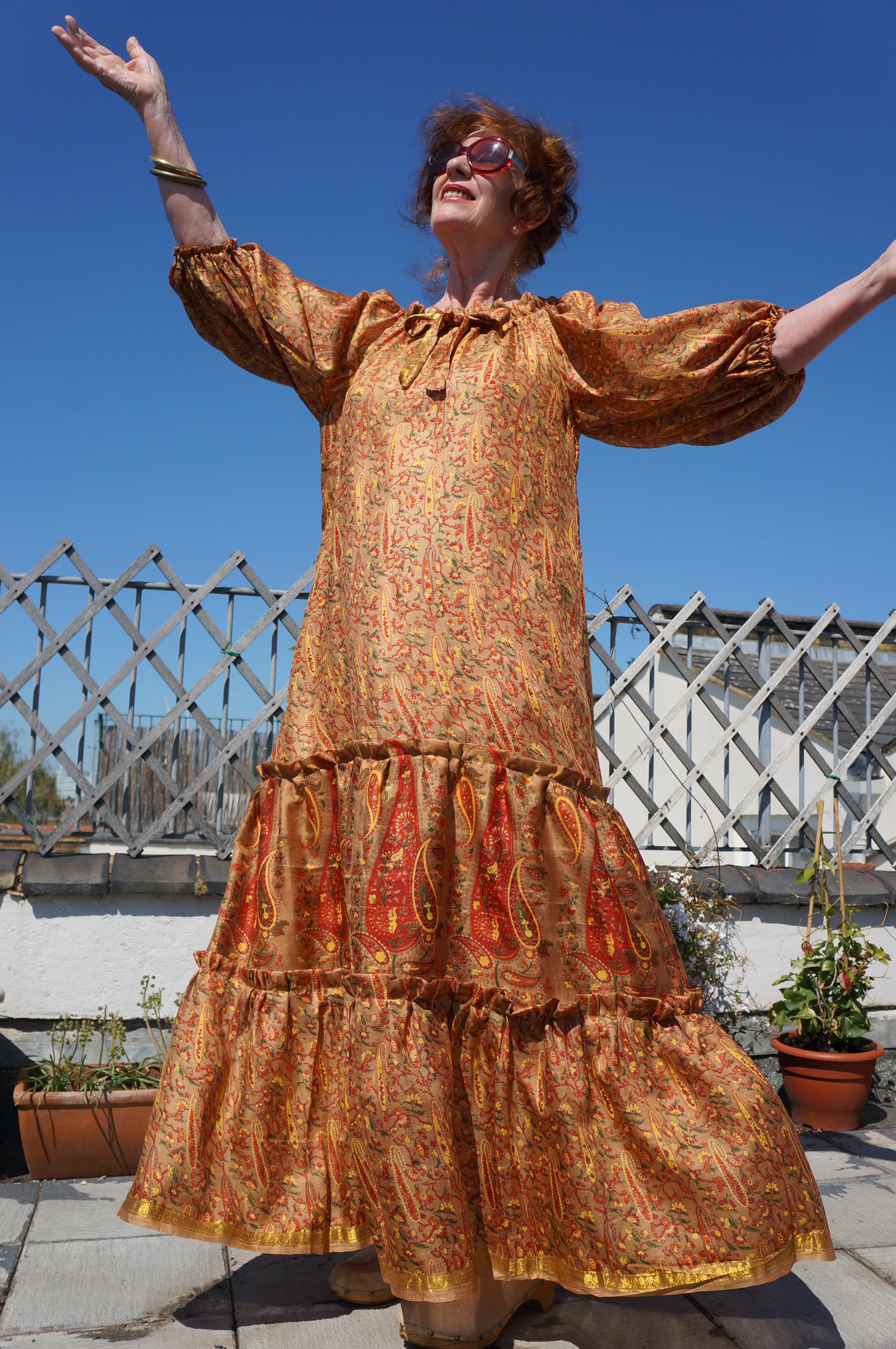 Caramel Silk Maxi Irene – Bougainvillea London